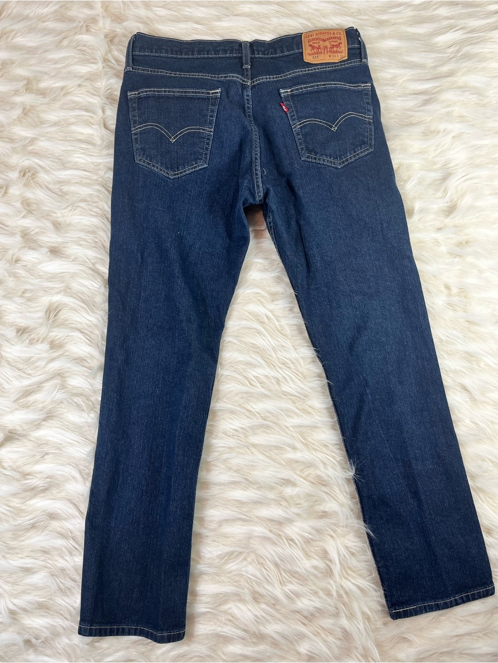 Levi's 511 Jeans Men's 34x29 Mid Rise Slim Fit Dark Wash - Picture 4 of 6